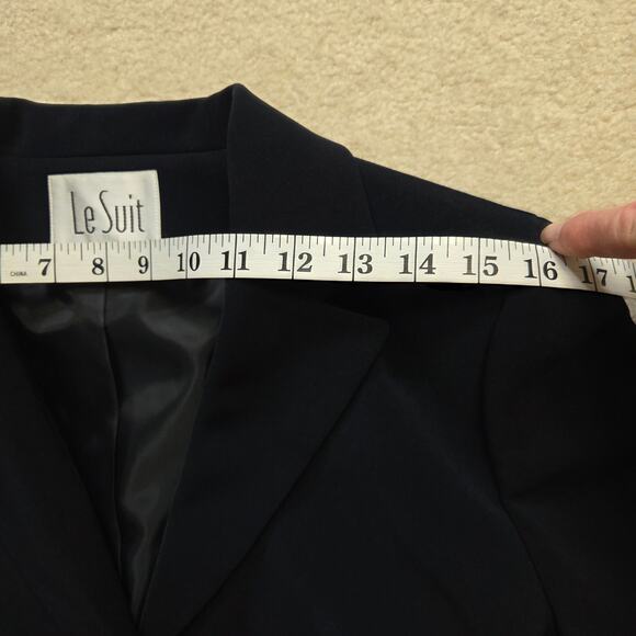 NWT LeSuit 2 Pc 10 Pleated Pants 2 Button Single Breasted Jacket Lined Dark Navy - Picture 8 of 16